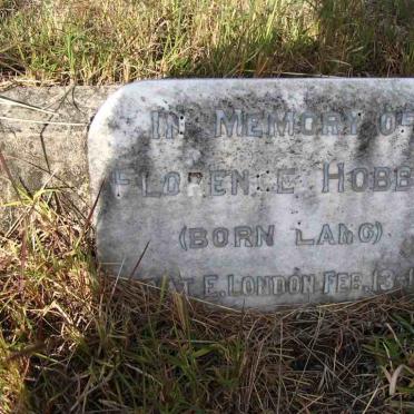 HOBBS Florence nee LANG -1920