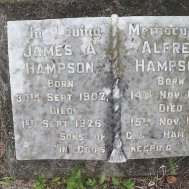 HAMPSON James A. 1902-1926 :: HAMPSON Alfred 1910-1919