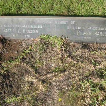 HANSSEN Hilmer 1895-1975 &amp; Rose L.L. 1901-1970