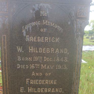 HILDEBRAND Frederick W. 1843-1913 &amp; Friederike E. 1855-1938