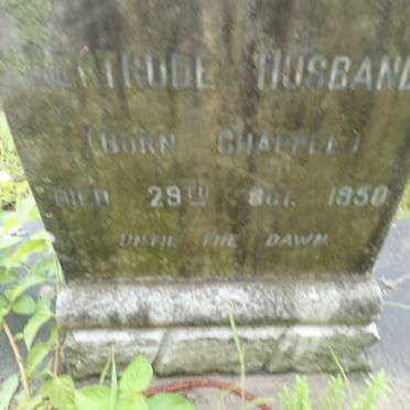 HUSBAND Gertrude nee CHAPPEL -1950