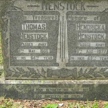 HENSTOCK Thomas -1950 &amp; Hendricka -1977