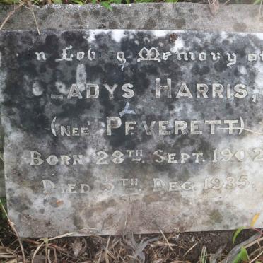 HARRIS Gladys nee PEVERETT 1902-1935