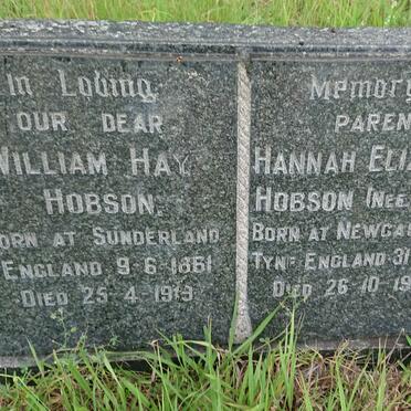 HOBSON William Hay 1861-1919 &amp; Hannah Elizabeth EVANS 1873-1953