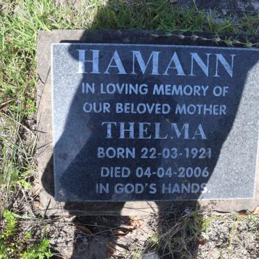 HAMANN Thelma 1921-2006