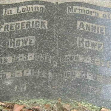 HOWE Frederick 1852-1924 &amp; Annie 1856-1944