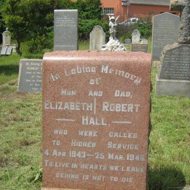 HALL Robert -1946 &amp; Elizabeth -1943