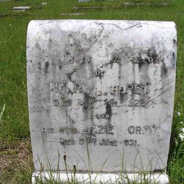 JOREY Henry -1922 &amp; Lizzie -1931