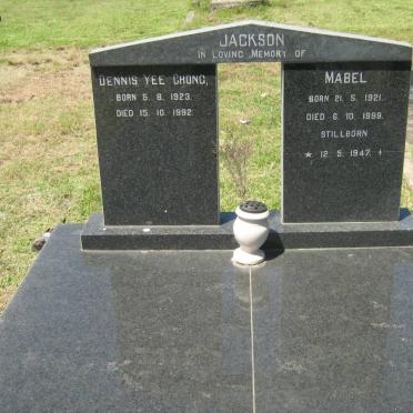 JACKSON Dennis Yee Chong 1923-1992 &amp; Mabel 1921-1999 :: JACKSON Baby 1947-1947