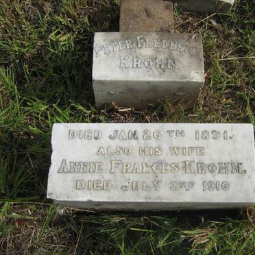 KROHM Peter Frederick -1891 &amp; Annie Frances -1910