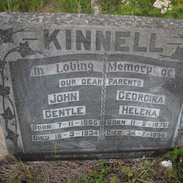 KINNELL John Gentle 1865-1934 &amp; Georgina Helena 1870-1958