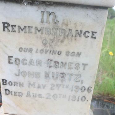 KURTZ Edgar Ernest John 1906-1910