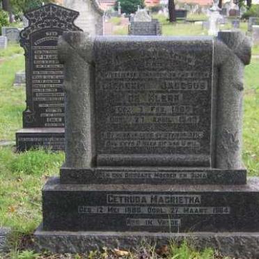KLERK Diederik Jacobus, de 1889-1943 &amp; Getruda Magrietha 1886-1964