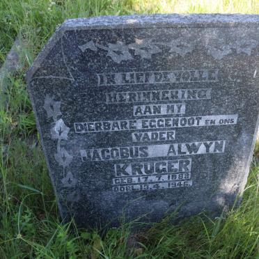 KRUGER Jacobus Alwyn 1888-1946