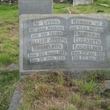 KNICKELBEIN William Joseph 1889-1948 &amp; Frederika Elizabeth 1896-1969