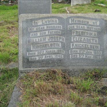 KNICKELBEIN William Joseph 1889-1948 &amp; Frederika Elizabeth 1896-1969