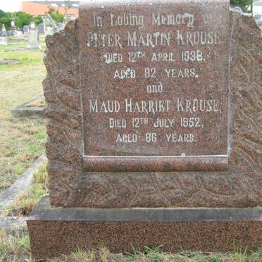 KRUUSE Peter Martin -1938 &amp;  Maud Harriet -1952