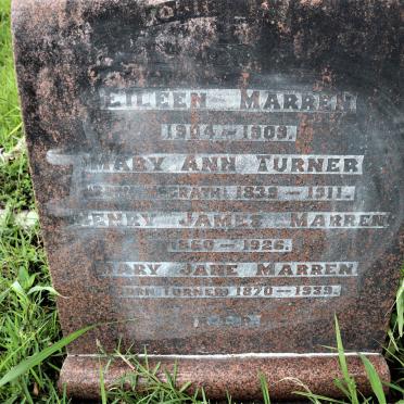 MARREN Henry James 1860-1926 &amp; Mary Jane TURNER 1870-1939