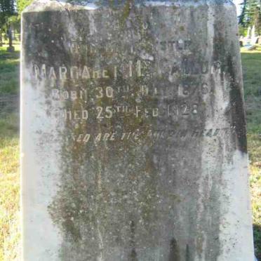 McCALLUM Margaret 1876-1928