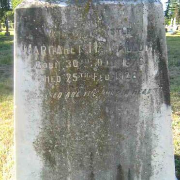McCALLUM Margaret 1876-1928
