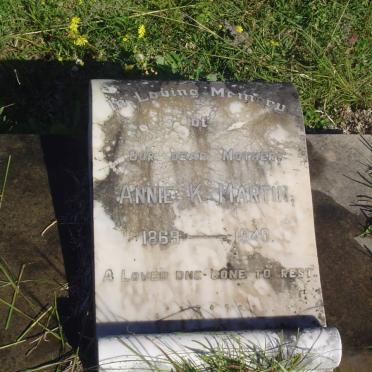 MARTIN Annie K. 1869-1940