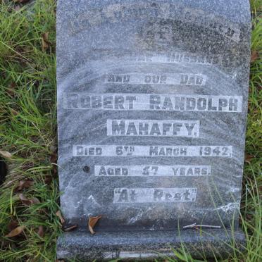 MAHAFFY Robert Randolph -1942
