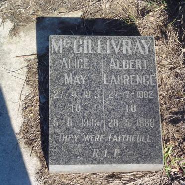 MCGILLIVRAY Albert Laurence 1902-1988 &amp; Alice May 1913-1985