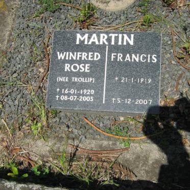 MARTIN Francis 1919-2007 &amp; Winfred Rose TROLLIP 1920-2005