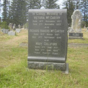 McCARTHY Victoria 1837-1922 :: McCARTHY Richard Havers 1867-1949 :: CULLIFORD Mary 1871-1956