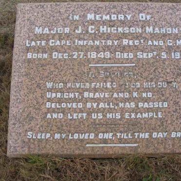 MAHONY J.C., Hickson  1849-1922