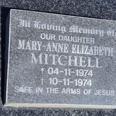 MITCHELL Mary-Anne Elizabeth 1974-1974