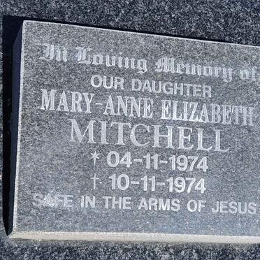 MITCHELL Mary-Anne Elizabeth 1974-1974
