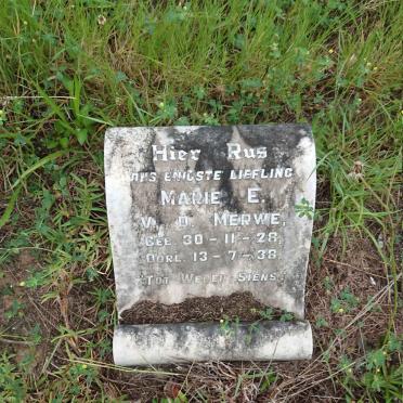 MERWE Marie E., v.d. 1928-1938