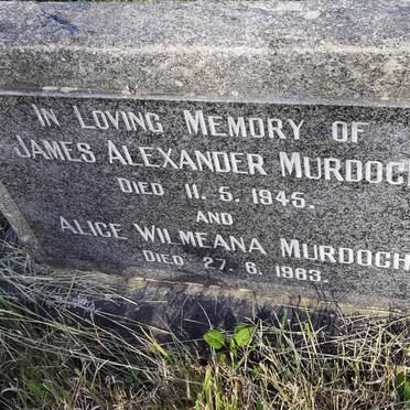 MURDOCH James Alexander -1945 &amp; Alice Wilmeana -1983