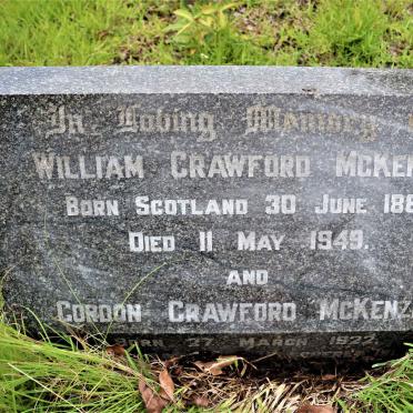 MCKENZIE William Crawford 1881-1949 :: MCKENZIE Gordon Crawford 1922-?
