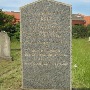 McGLASHAN  John -1905 &amp; Alerina -1900 