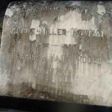 NEWMAN Angus Miller1883-1957 &amp; Clarissa Mary Kidger 1886-1977