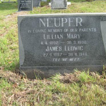 NEUPER James Ludwig 1892-1946 &amp; Lillian Mary 1892-1930