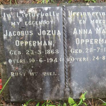 OPPERMAN Jacobus Jozua 1868-1943 &amp; Anna Maria 1872-1957