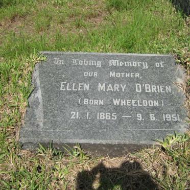 O'BRIEN Ellen Mary nee WHEELDON 1865-1951