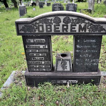 OBEREM William Alexandra John 1893-1946 &amp; Katie 1895-1960
