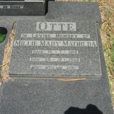 OTTE Millie Mary Mathilda 1915-1988