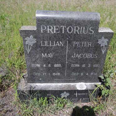 PRETORIUS Peter Jacobus 1897-1974 &amp; Lilian May 1899-1946