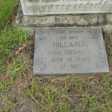 PHILLIPS Hillaria born COCKROFT 