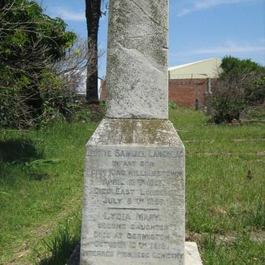 PALMER Bertie Samuel Langmead 1891-1892 &amp; Linda Mary -1918
