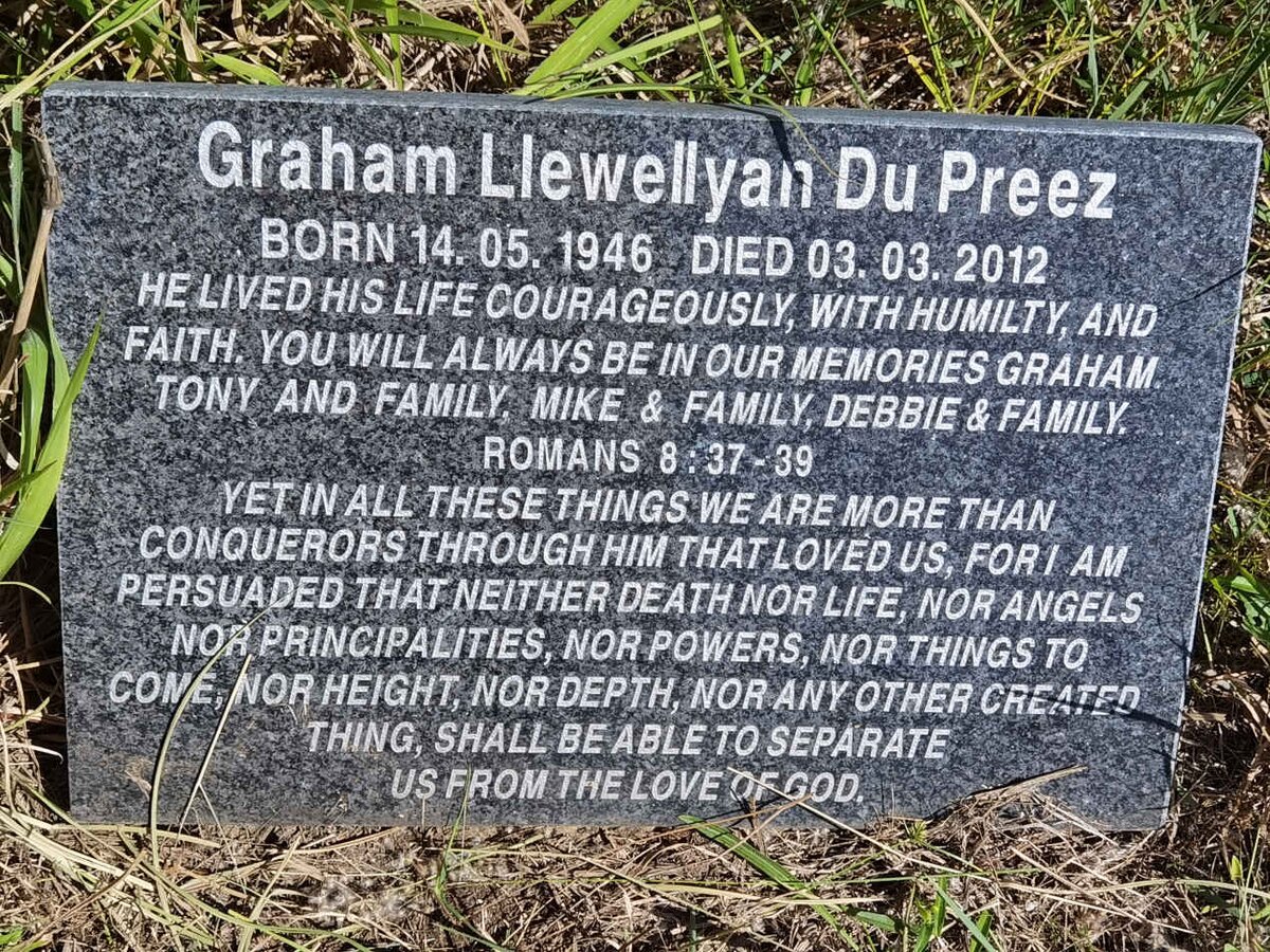 PREEZ Graham Llewellyan, du 1946-2012