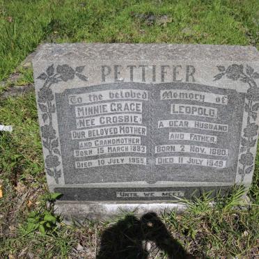 PETTIFER Leopold 1880-1949 &amp; Minnie Grace CROSBIE 1883-1955