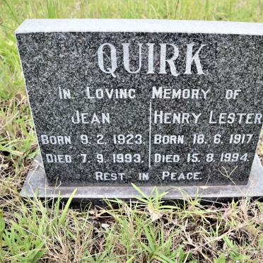 QUIRK Henry Lester 1917-1994 &amp; Jean 1923-1993