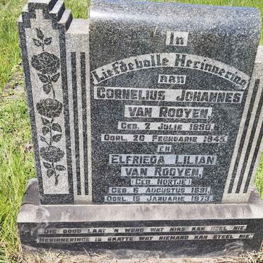 ROOYEN Cornelius Johannes, van 1890-1945 &amp; Elfrieda Lilian NORTJE 1891-1973