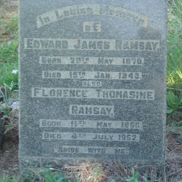RAMSAY Edward James 1870-1943 &amp; Florence Thomasine 1886-1952